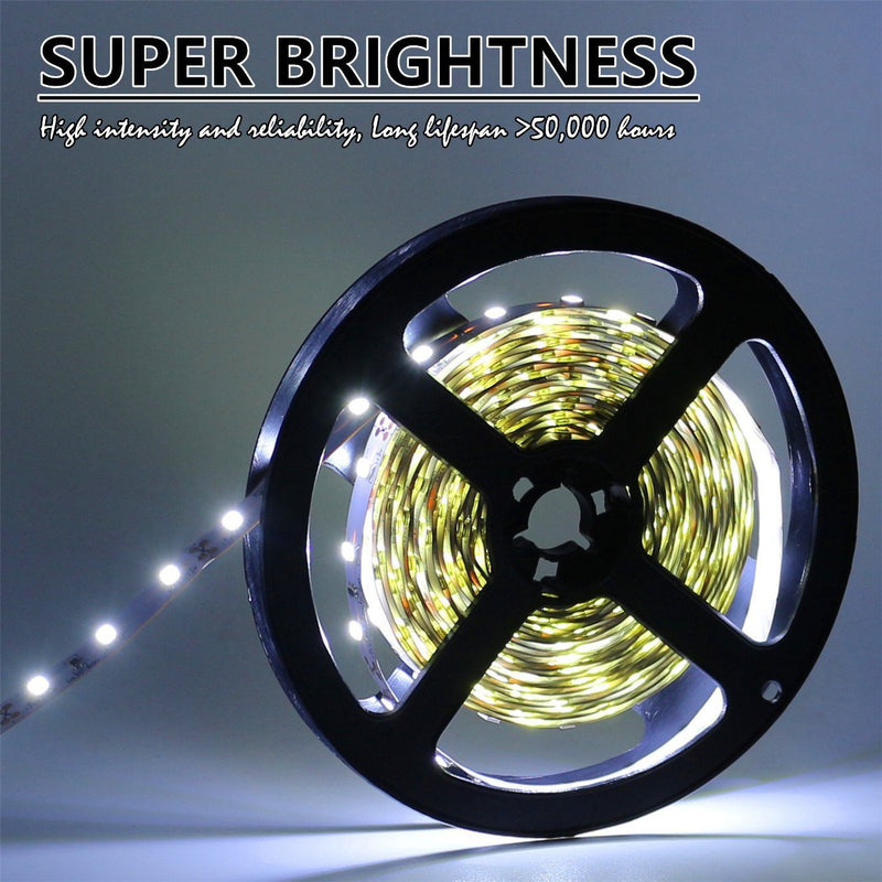 [AUSTRALIA] - Led Strip Lights, IEKOV 5630 SMD 300LEDs Non-Waterproof Flexible Xmas Decorative Lighting Strips, LED Tape, 5M 16.4Ft DC12V (Cool White) 5630 300leds Non-waterproof White 