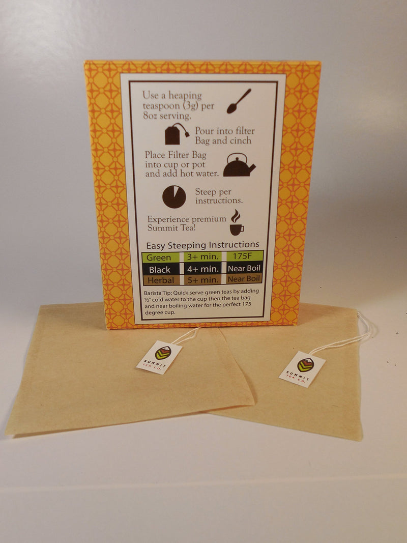 Summit Tea - Our Best Draw String and Tea Filter Bags - Chlorine Free - Unbleached 100 Count Disposable Tea, Herb and Spice Bags.