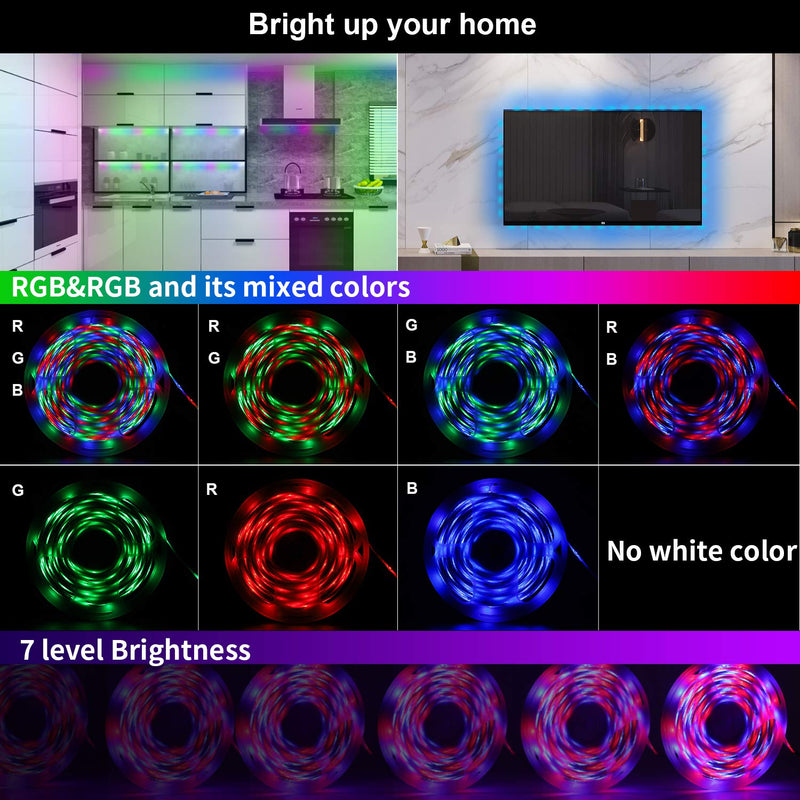 [AUSTRALIA] - LED Lights Strip Bluetooth LED Light for Bedroom 32.8ft LED Lights for Room, App and Remote Control LED Strip Lights SMD 2835 Color Changing LED Light Strip for Bedroom Party 