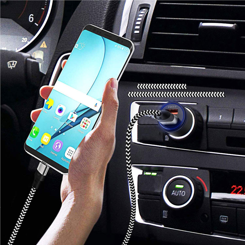 USB C Car Charger 36W PD&QC 3.0 Fast Charging for Samsung Galaxy S21 S20 Plus Ultra FE 5G 21,Note 10 20 Ultra,A72 A52 5G A12 A42 A51 A71,Pixel 3A 4A 5,Cigarette Lighter Adapter-6ft C to C Charge Cable