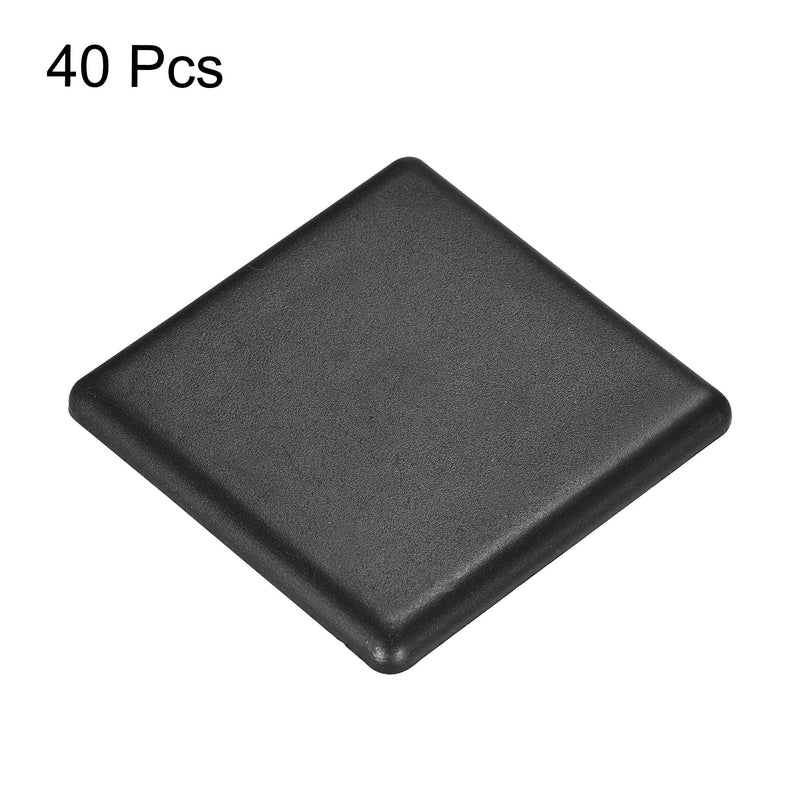 uxcell Standard Plastic Square Aluminum Extrusion End Cap Black 45x45mm 40pcs