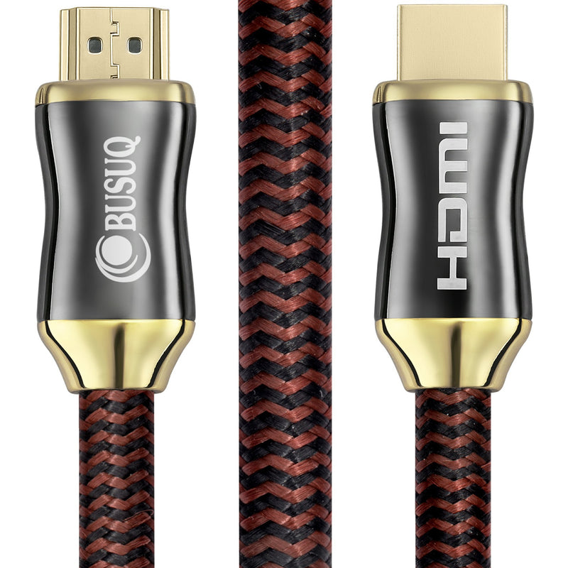 UFO Parts 4K 2.0 HDMI Cable 25ft BUSUQ HDMI 2.0 (4K@60HZ) Ready 26AWG Nylon Braided- High Speed 18Gbps Gold Plated Connectors Ethernet, for HD 1080p Xbox PS5 PS4 PS3 PC, TV&More HDMI 25ft Black