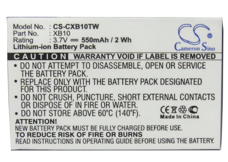 Battery for Xact Communication Wristlinx x3x, Wristlinx x2x, Wristlinx x33xif-2, Wristlinx x33xif, Wristlinx x3x-2, xb10, Wristlinx x2x-2, x3x Wristlinx, x33xif Wristlinx, x2x Wristlinx