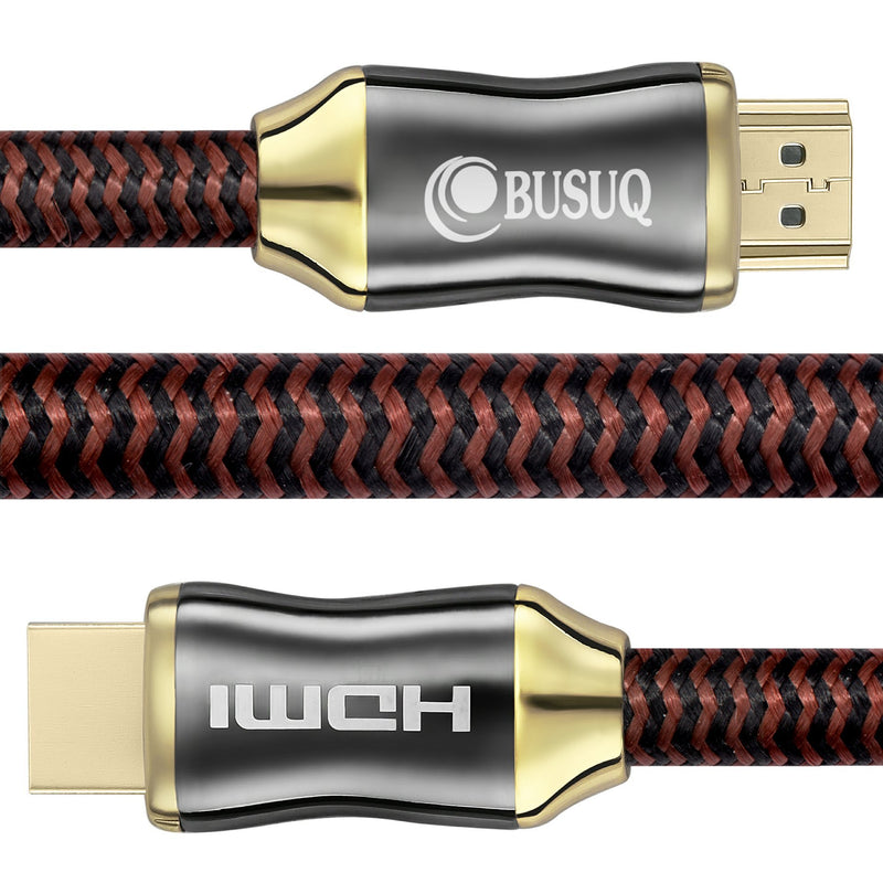 UFO Parts 4K 2.0 HDMI Cable 25ft BUSUQ HDMI 2.0 (4K@60HZ) Ready 26AWG Nylon Braided- High Speed 18Gbps Gold Plated Connectors Ethernet, for HD 1080p Xbox PS5 PS4 PS3 PC, TV&More HDMI 25ft Black