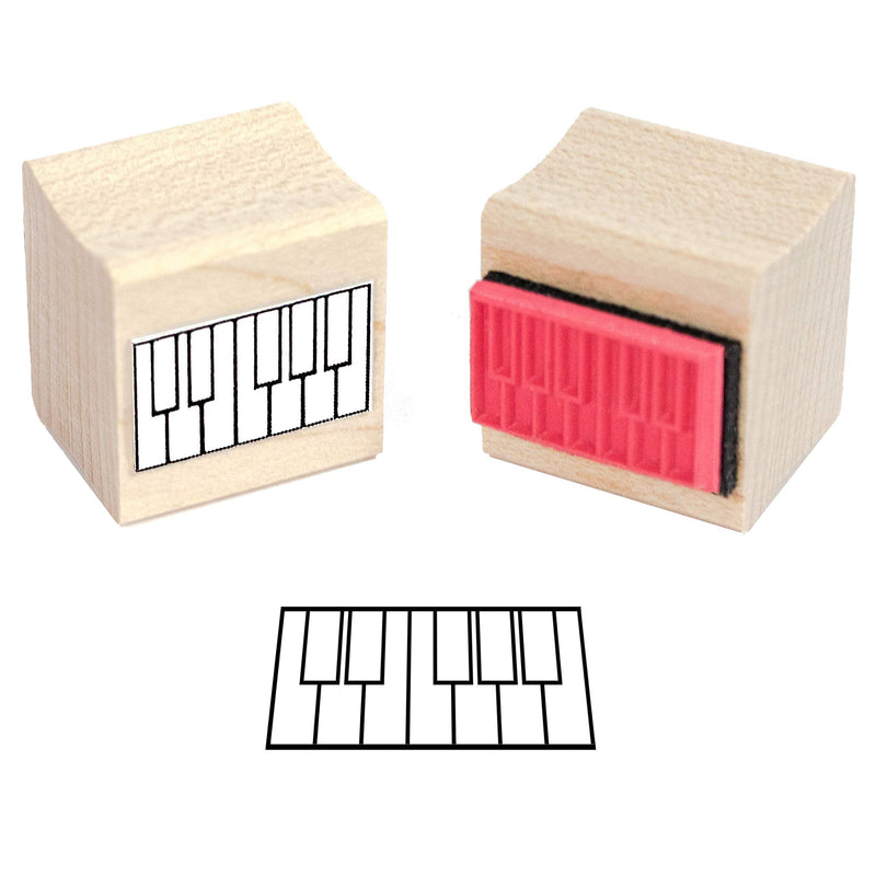 Mini Piano Diagam Rubber Stamp