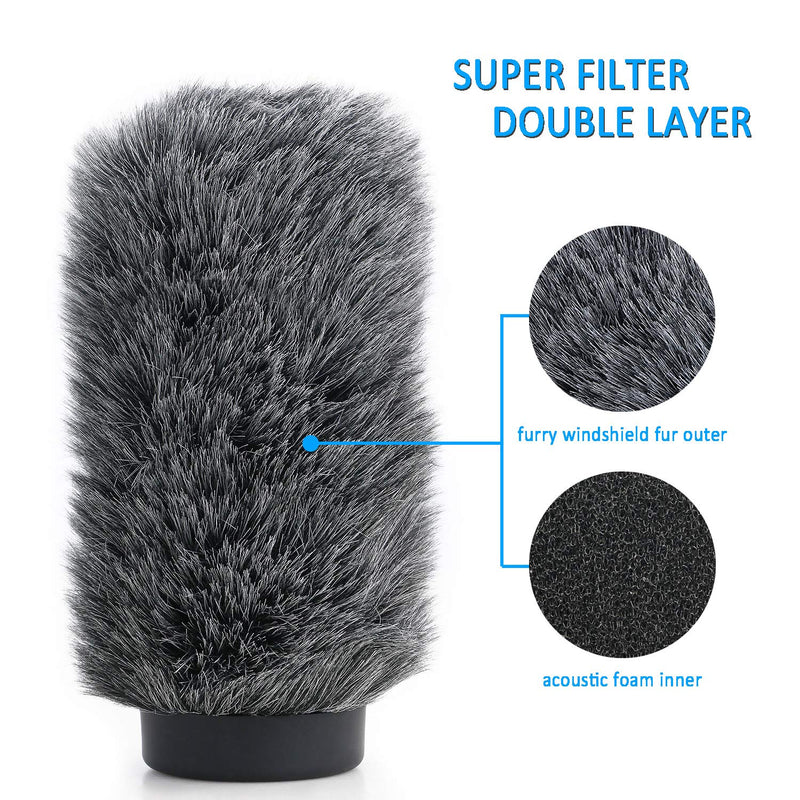 [AUSTRALIA] - NTG4+ Microphone Windscreen - Windmuff for Rode NTG4 Plus Shotgun Microphones, WindShield Up to 6.3" Long by YOUSHARES NTG4+ 