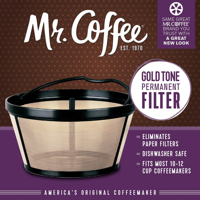 Mr. Coffee Basket-Style Gold Tone Permanent Filter -