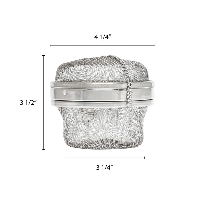 Thunder Group , 4-3/8-Inch Mesh Tea Ball, Stainless Steel Tea Strainer, Tea Filter, Tea Infuser