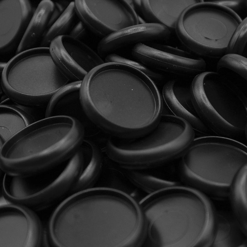 Hidden Gem Discbound Notebook Discs, 11 Plastic Pieces Black 1-inch/24mm