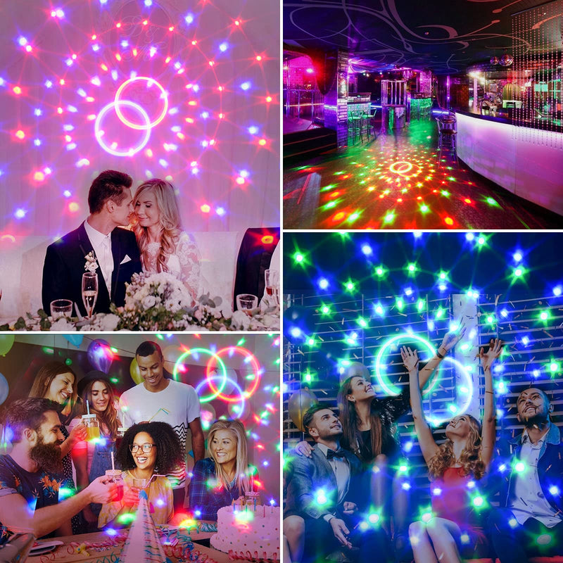 USB Disco Lights SOLMORE Party Stage Lights RGB Disco Ball Light Flashing Effects USB Cable 7 Colors 6 Light Modes Sound Activated Automatic Lighting Strobe for Kids Christmas Birthday Party Bar