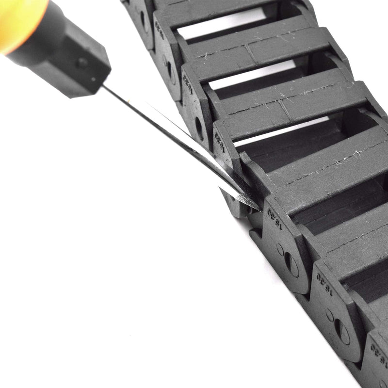 [AUSTRALIA] - Plastic Drag Chain Cable Carrier Closed Type with End Connectors R28 15 x 30mm L1000mm for Electrical CNC Router Machines 