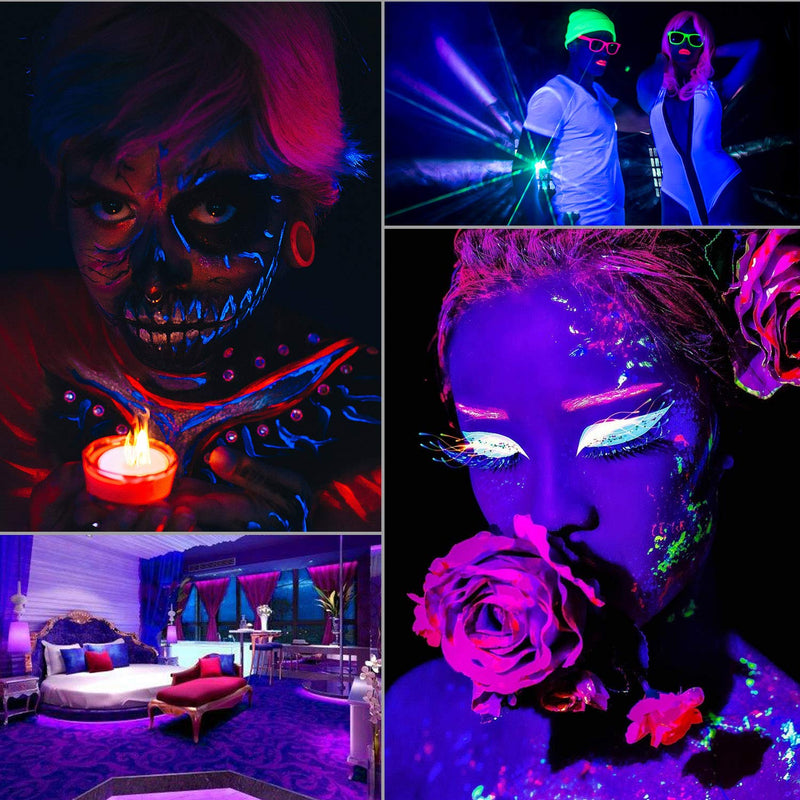 [AUSTRALIA] - Tomshine UV LED Bulb, 7W A19 E26 UV Blacklight Bulb, UVA Level 385-400nm, Glow in The Dark for Blacklight Party, Body Paint, Fluorescent Poster, Neon Glow(2 Pack) 