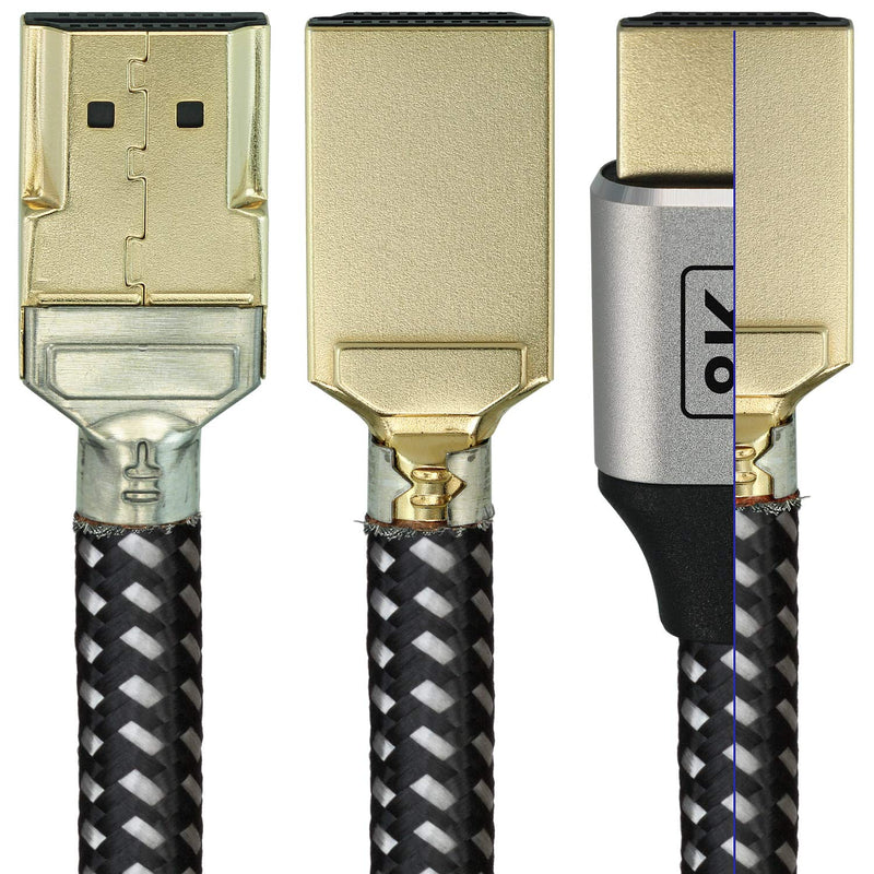 HDMI Cable (8K, 4K, HDCP 2.2, HDR, ARC, 48Gbps) with Braided Cord, 3 Feet