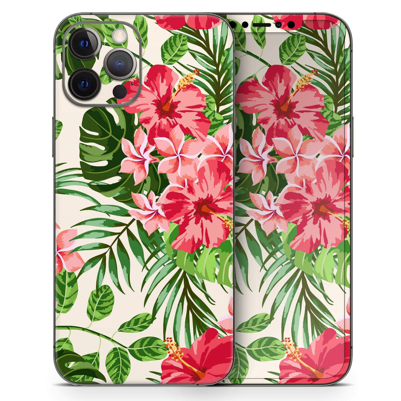 Design Skinz Dreamy Subtle Floral V1 - Full Body Skin Decal Wrap Kit Compatible with The Apple iPhone 12 Pro Max (Full-Body, Screen Trim & Back Glass Skin)