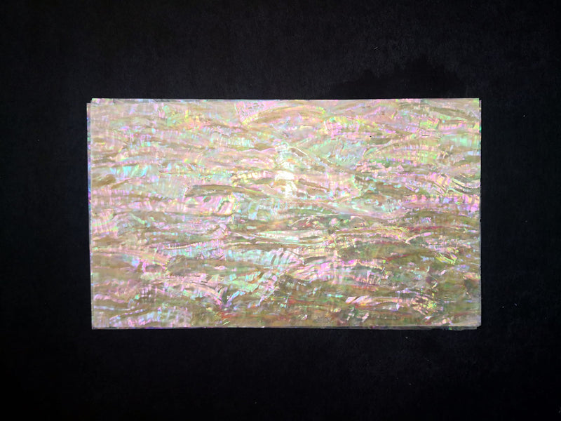 [AUSTRALIA] - Natural White Abalone Shell Sheet for Inlay and Overlay (9.4" x 5.5" x 0.007") (Ocean White Abalone) Ocean White Abalone 