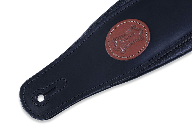 Levy's Leathers MSS1-BLK Veg-Tan Leather Guitar Strap, Black