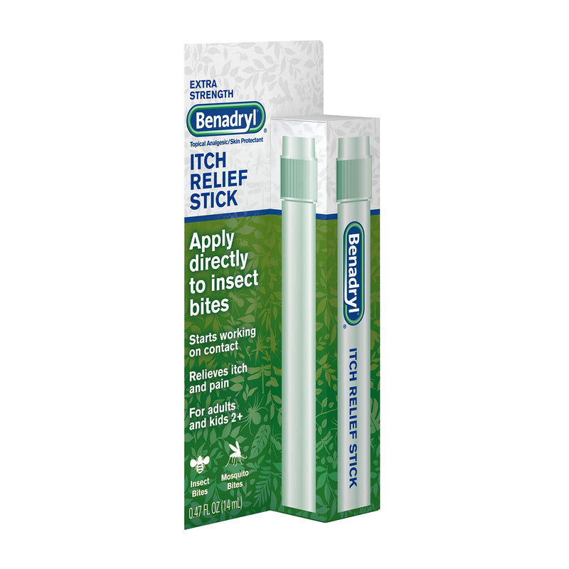 Benadryl Extra Strength Itch Relief Stick, Topical Analgesic for Pain & Itch, 0.47 fl. oz (Pack of 3) 0.47 Fl Oz (Pack of 3)