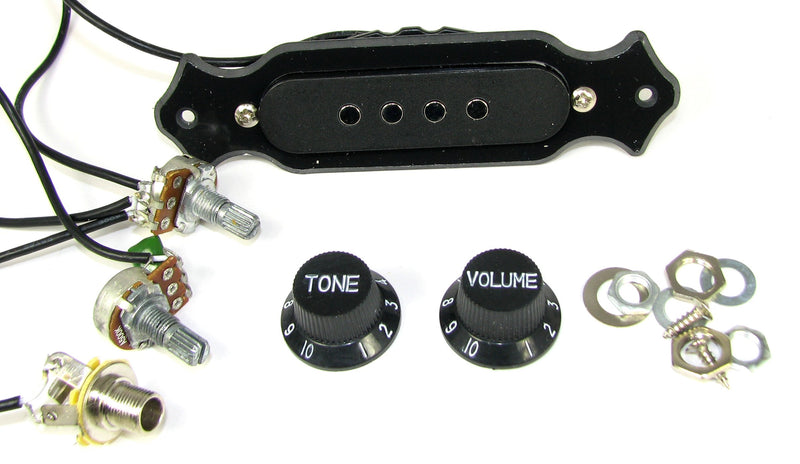 Pre-Wired 4-String Single Coil Pickup Harness with Volume & Tone Pots