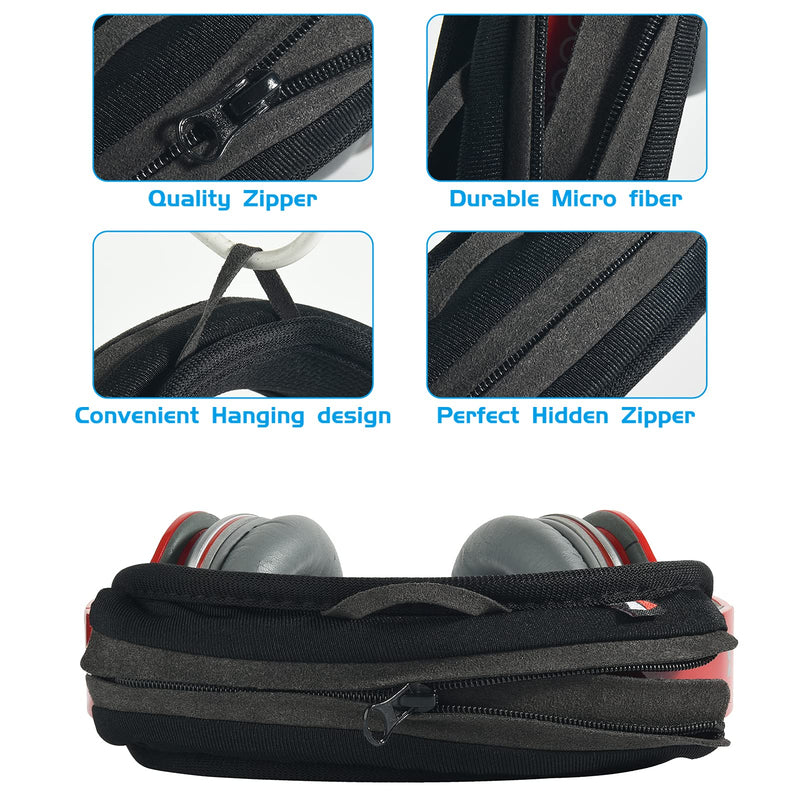 TXEsign Universal Replacement Headband Cushion Pad Cover Protector Compatible with ATH M50X, QC 35i/35ii, QC25, Solo 2/Solo 3, Studio 2/3 Headphones (Black) Black