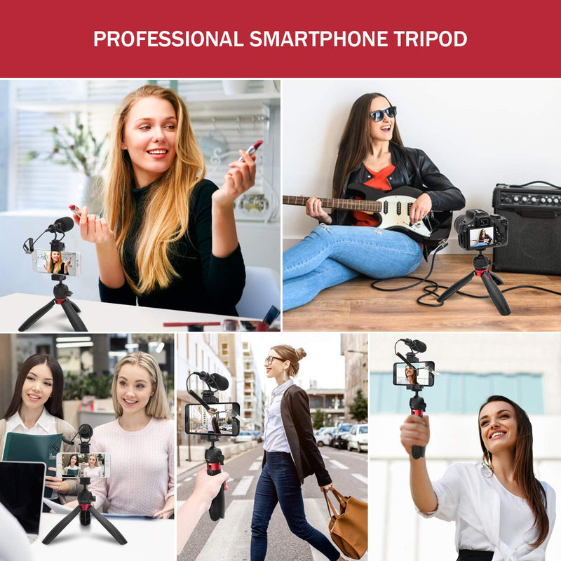 Phone Tripod, Viewflex VF-T03 Smartphone Tripod with 360°Flexible Rotation, Mini Tripod for iPhone 11 Pro Max XS Max X 8 7 Samsung Android, Canon Nikon Sony Cameras etc.