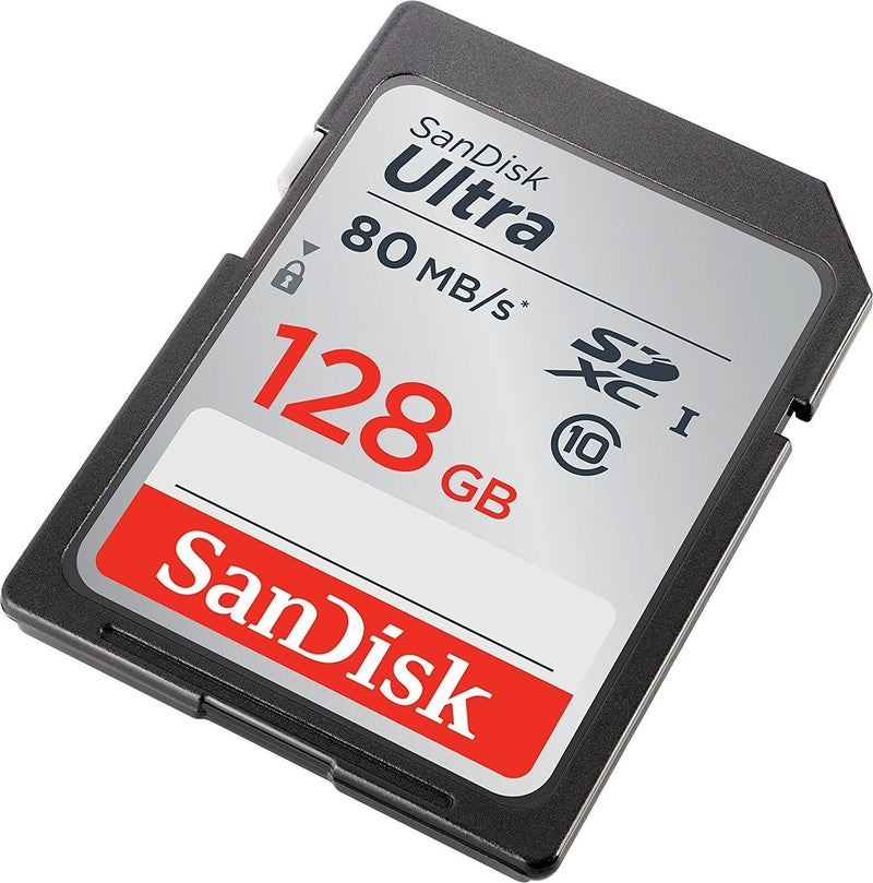 SanDisk 128GB SDXC SD Ultra Memory Card Class 10 Works with Sony Cyber-Shot DSC-W800, W830, W810 Digital Camera (SDSDUNC-128G-GN6IN) Bundle with 1 Everything But Stromboli Multi-Slot Card Reader Class 10 128GB