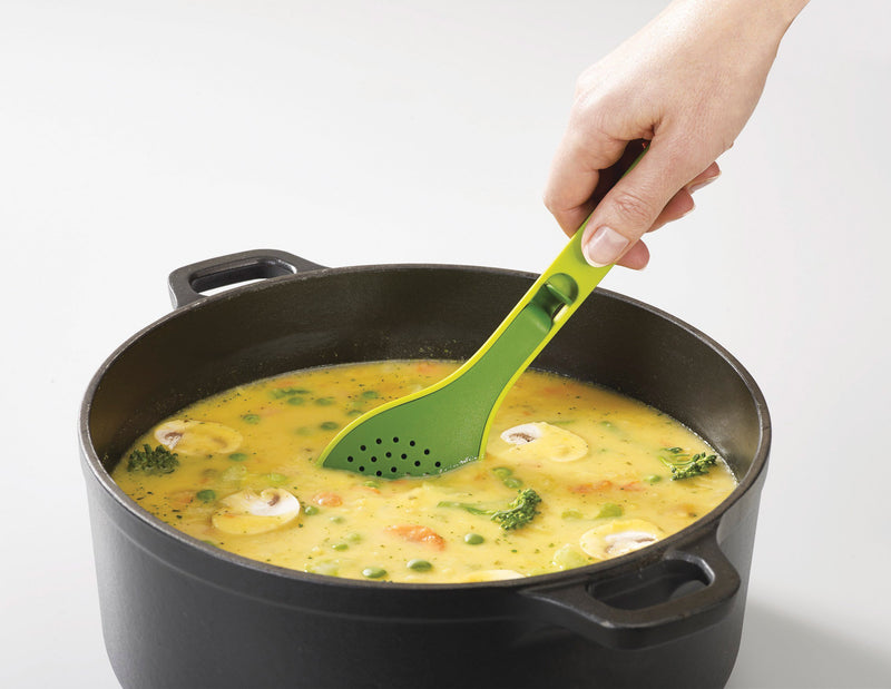 Joseph Joseph 20075 Gusto Spice and Herb Infuser Spoon with Herb Stripper Soups Stews Casseroles, Green
