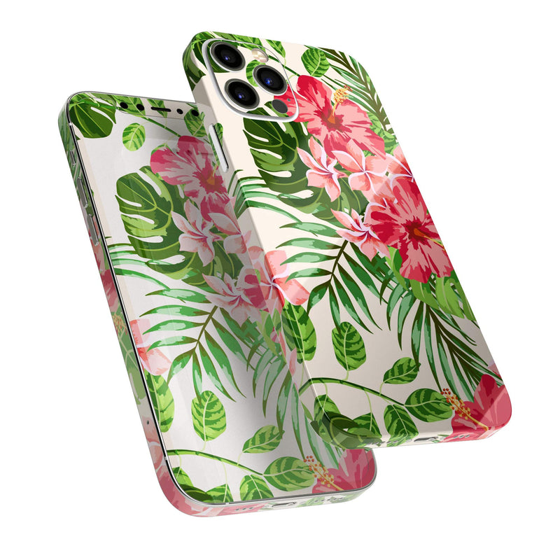 Design Skinz Dreamy Subtle Floral V1 - Full Body Skin Decal Wrap Kit Compatible with The Apple iPhone 12 Pro Max (Full-Body, Screen Trim & Back Glass Skin)