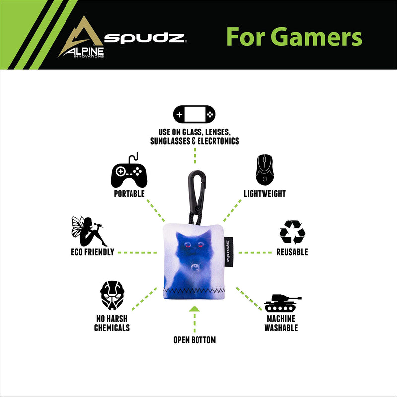[AUSTRALIA] - SPUDZ Classic Variety Pack | Five 6" x 6" Microfiber Towels w/Neoprene Pouches | Premium Microfiber Cleaning Cloths for Laptops, Lenses, Cameras, Screens, and More | Gamer Pack (Orc, Dragon, Wizard) Gamer Pack (Orc, Dragon, Wizard) 