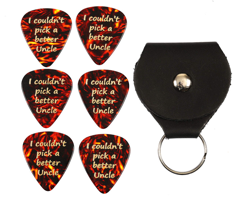 I couldn't pick a better Uncle 6 Guitar Picks With Leather Plectrum Holder Keyring