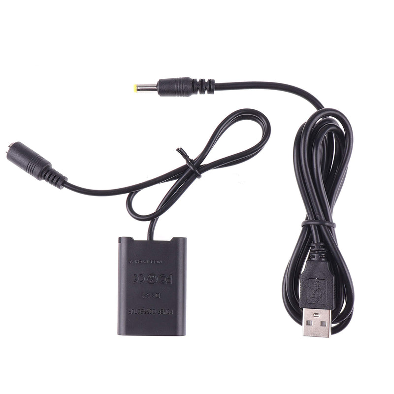 FocusFoto DK-X1 DC Coupler NP-BX1 Decoded Dummy Battery + 5V 2A USB Power Bank Cable for Sony Cybershot DSC-RX1R RX100 II III IV V VI HX50 HX90 HX300 WX300 WX350 WX500 ZV1