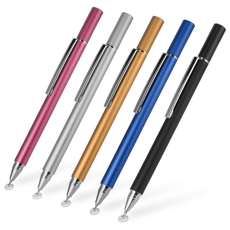 Stylus Pen for Alcatel Joy TAB (Stylus Pen by BoxWave) - FineTouch Capacitive Stylus, Super Precise Stylus Pen for Alcatel Joy TAB - Metallic Silver Tap-Disc Touch Stylus