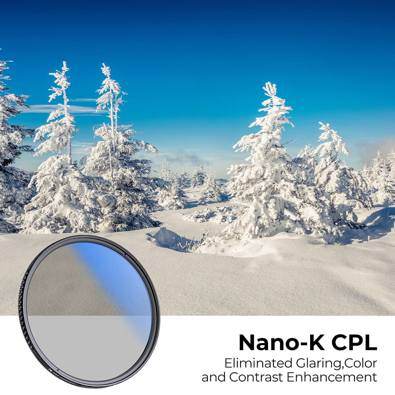 K&F Concept 77mm Circular Polarizer Filter Ultra-Slim 18 Multi-Coated Optical Glass Circular Polarizing Filter for Camera Lenses with Cleaning Cloth (K Series)