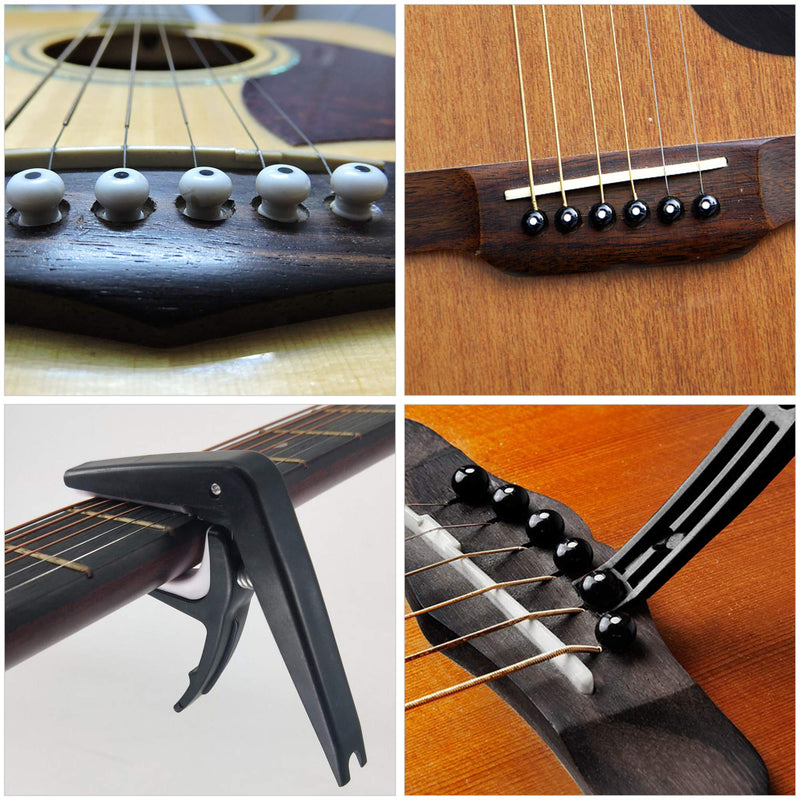 Augshy 65 PCS Guitar Tool Changing Accessories Kit Including Guitar Strings, Guitar Picks, Pick Holder, Capo, String Winder&Cutter, Thumb Finger Picks, Tuner, Guitar Bones, and Storage Bag for Beginne