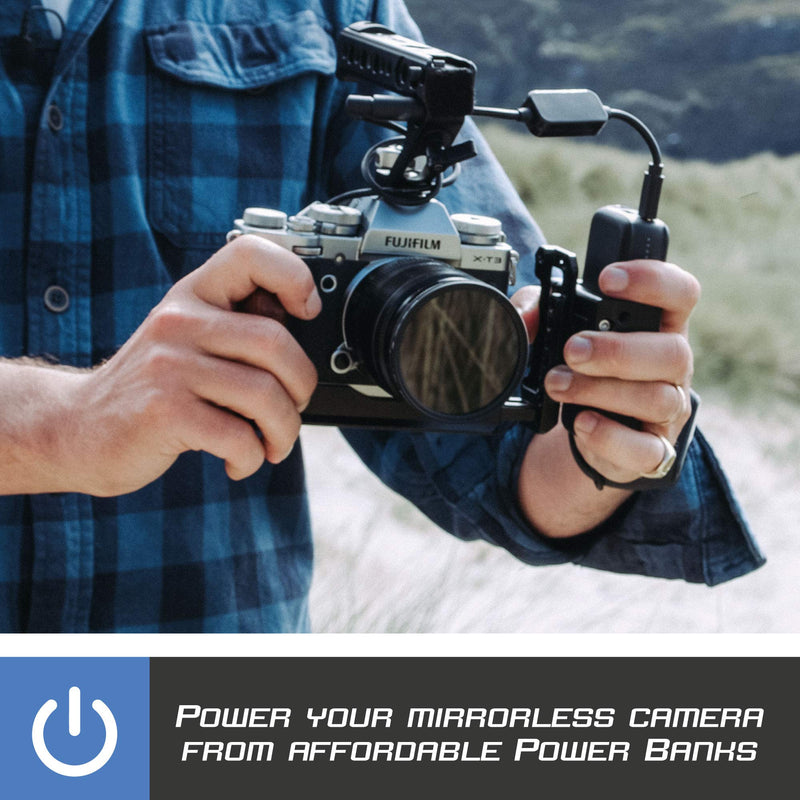 Power Pipe - 8.4V USB-C PD Power Cable by Blind Spot - Power Any Mirrorless or DSLR Camera from PD Power Bank or AC Outlet