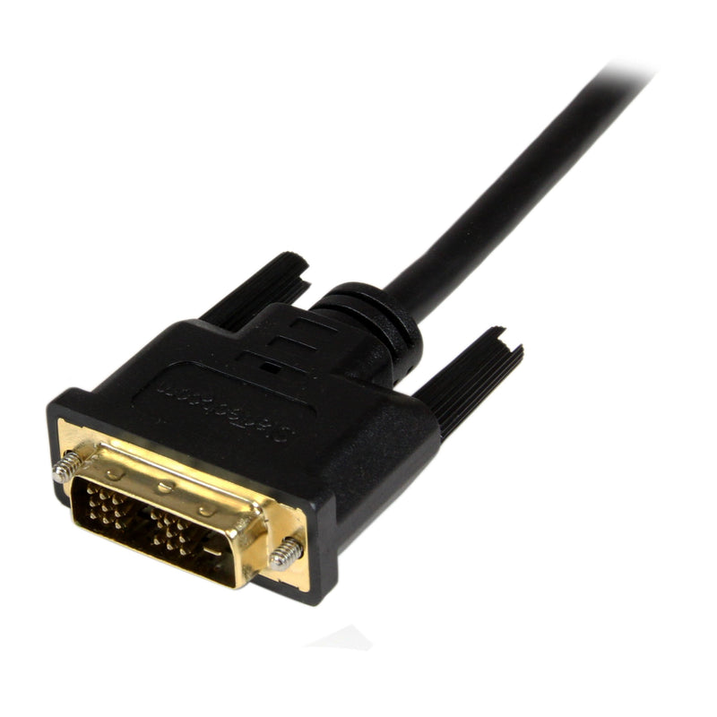 StarTech.com 2m Mini HDMI to DVI-D Cable - M/M - 2 meter Mini HDMI to DVI Cable - 19 pin HDMI (C) Male to DVI-D Male - 1920x1200 Video (HDCDVIMM2M),Black,6 ft / 2m 6 ft / 2m