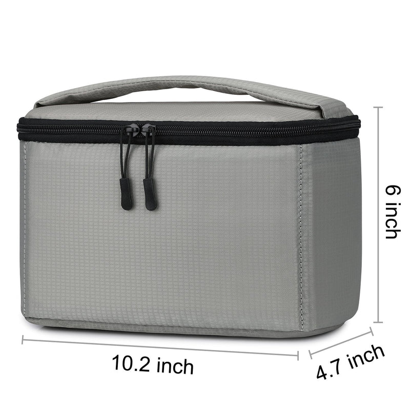 S-ZONE Water Resistant Camera Insert Bag with Sleeve Camera Case Upgraded Version 2.0 Gray