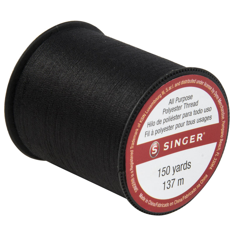 SINGER60110All Purpose Polyester Thread, 150 yards, Black 1- Pack