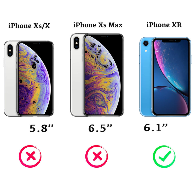 Hand-e Muscle Series Holster Case for Apple iPhone XR // Triple Layer Heavy Duty Protection (Defender) Carrying Belt Clip & Kickstand // Drop-Shock-Proof – Black/Black Black / Black