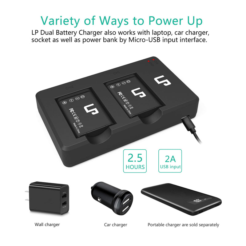 NP-BX1 Battery Charger Pack, LP 2-Pack Battery & Dual Slot Charger, Compatible with Sony Cyber-Shot DSC-RX100 VII, RX100 V, RX100 IV, RX100 III, RX100 II, RX100M II, RX100 HX300, RX1 &More