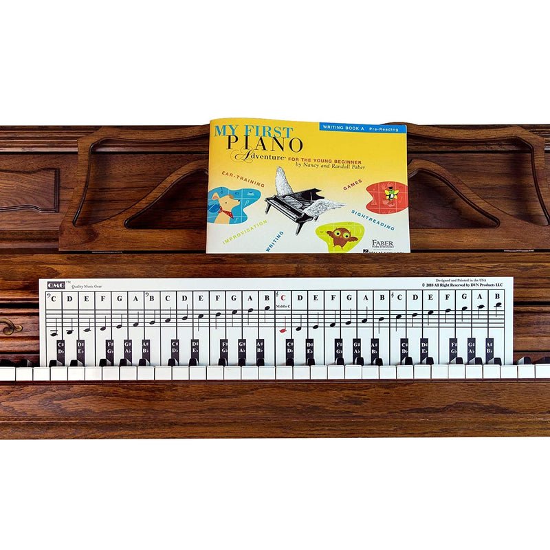 Piano Note Chart, Use Behind the Keys, Made with Foam PVC Sheet, Ideal Visual Tool for Beginners Learning Piano, Easy to Set Up, Cover Four Octaves, Made in USA