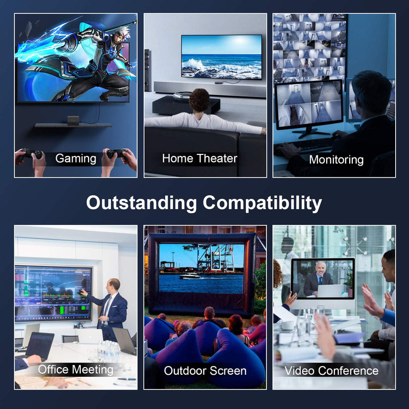 kinseda 4K HDMI Cable 30ft,26AWG UL CL3 Rated 18Gbps high Speed HDMI 2.0 Cord,Compatible with 4K 60Hz UHD 2160p 1080p ARC 3D HDR Ethernet HDCP 2.2 for Apple TV Xbox PS3 PS4 Nintendo Switch. 4k hdmi 30ft