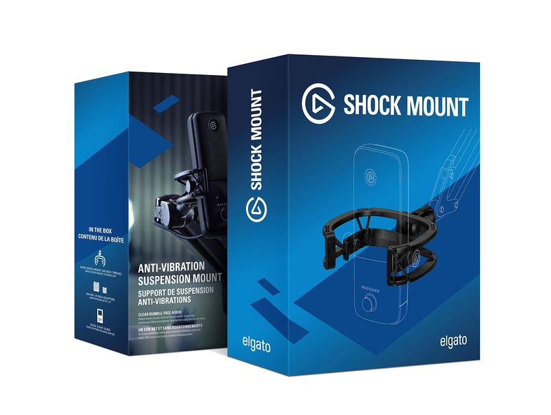Elgato Wave Shock Mount, Maximum Isolation from Vibration Noise, Steel Chassis with Reinforced Elastic Suspension, Custom Built for Elgato Wave Microphones