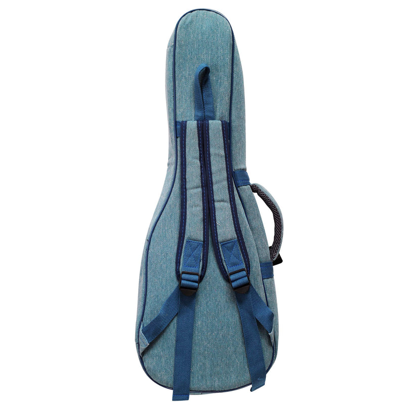 [AUSTRALIA] - MUSIC FIRST Original Design 0.6" (15mm) Thick Padded Vintage Style Pure Cotton Jeans Cloth/Denim Baritone Ukulele Case, Ukulele Bag (30"~31"). NEW ARRIVAL! 