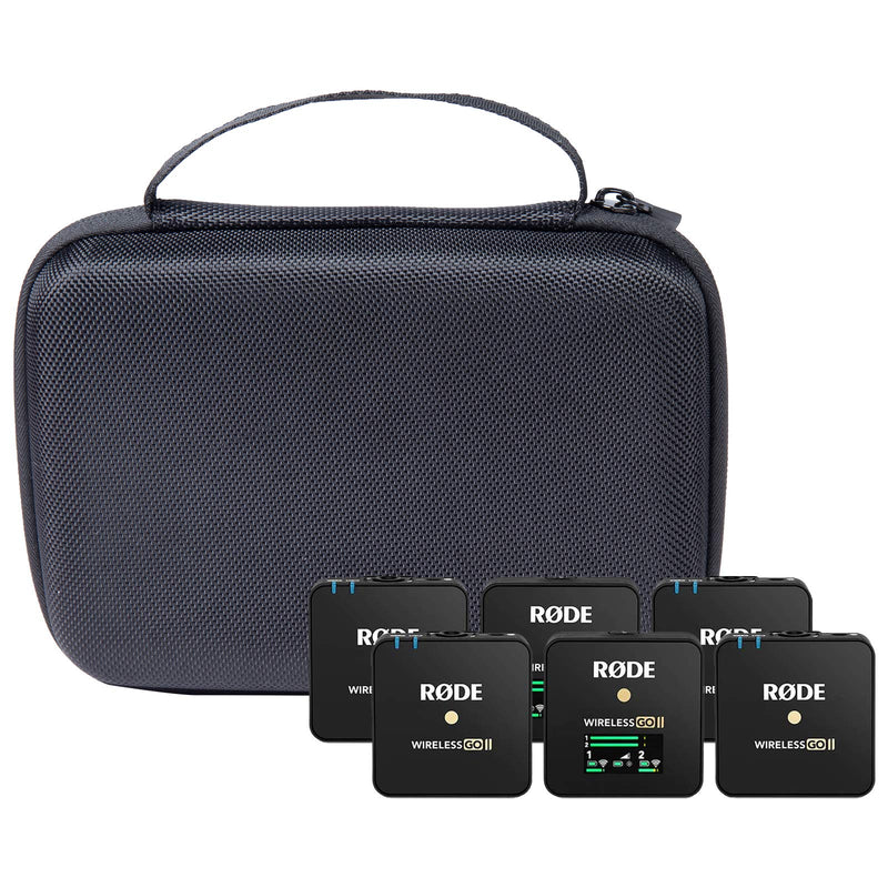 co2CREA Hard Travel Storage Case Compatible with RODE Wireless Go/Wireless GO II 2 Microphone Radio System