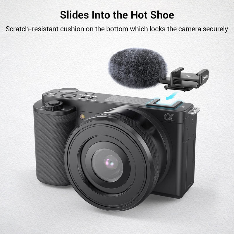 SMALLRIG Cold Shoe Adapter with Windshield for Sony ZV-E10 and ZV-1 - 3526
