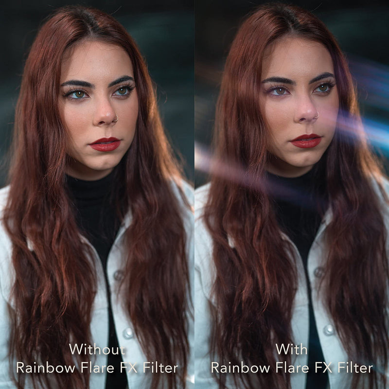 KOGJAERS Lens Filter 77mm Rainbow Flare Starlight Filter Effect Special Effects Filter Photography Filter Accessories Rainbow linear flares