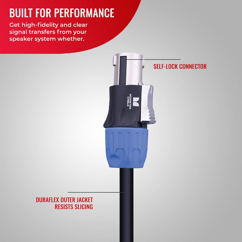 [AUSTRALIA] - Monster Prolink Performer 600 Speaker Cable with Speak-on Connectors - Speak-on Plugs, 6 feet 6ft. - Speak-On plugs 