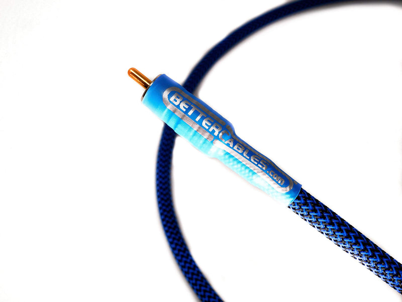 Better Cables Blue Truth Digital Coax Cable - High-End, High-Performance, Silver/Copper Hybrid, Low-Capacitance, Premium Coaxial Cable (RCA Cable) - 3 Feet