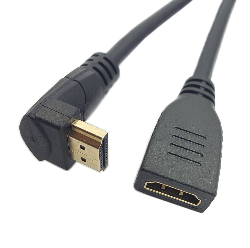 HDMI 2.0 Cable 6 FT,SinLoon High Speed HDMI 2.0 Ready (UHD 4K @ 60Hz, 18Gbps) Gold Plated HDMI Female to Male 90 Degree Downward, Ethernet & Audio Return - Video 4K 2160p, HD 1080p, 3D (F DN)