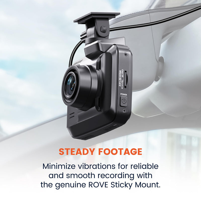 ROVE 3M Sticky Mount for R2-4K Dash Cam | 1x 3M Adhesive Mount | 1x Spare 3M Sticky | 1x Electrostatic Film